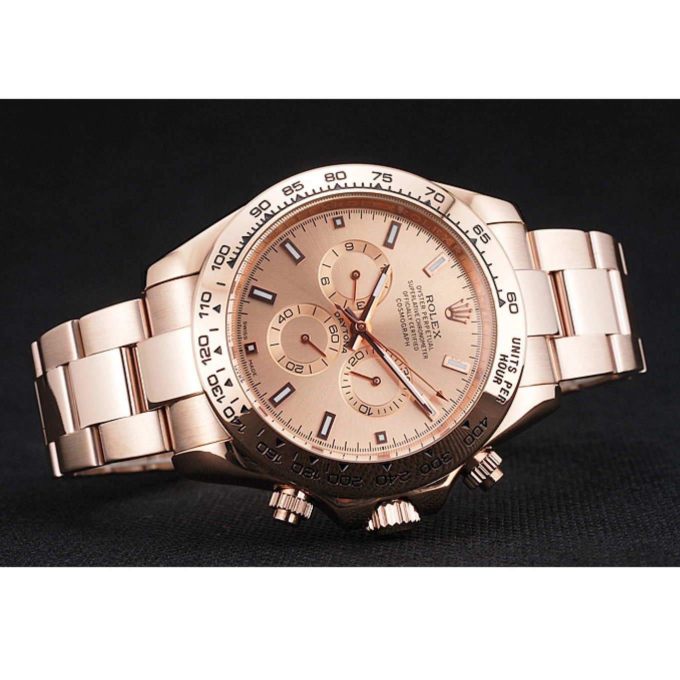 AAA replica watch Daytona Bracelet And Cosmograph Case 1454247 Gold Rose Dial Rolex Pink 0719